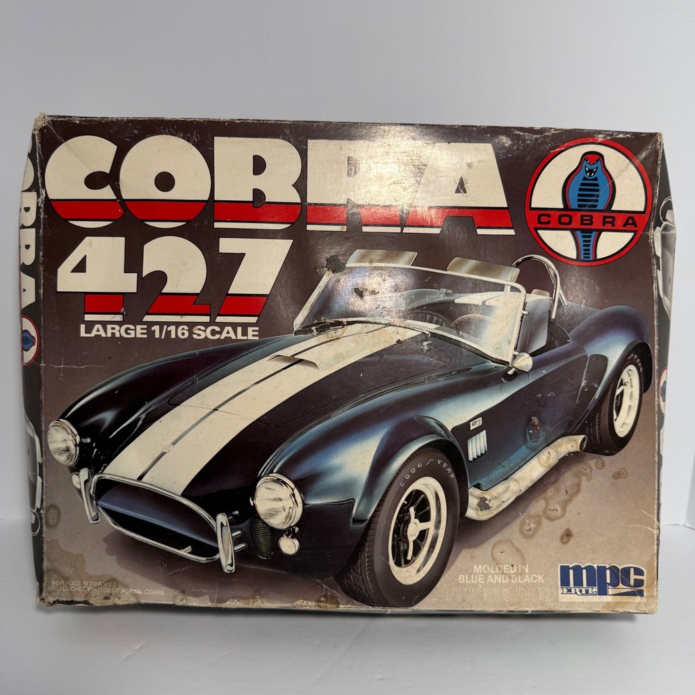 Vintage MPC Ertl Cobra 427 Large 1/16 Scale Plastic Model Car Kit 6422